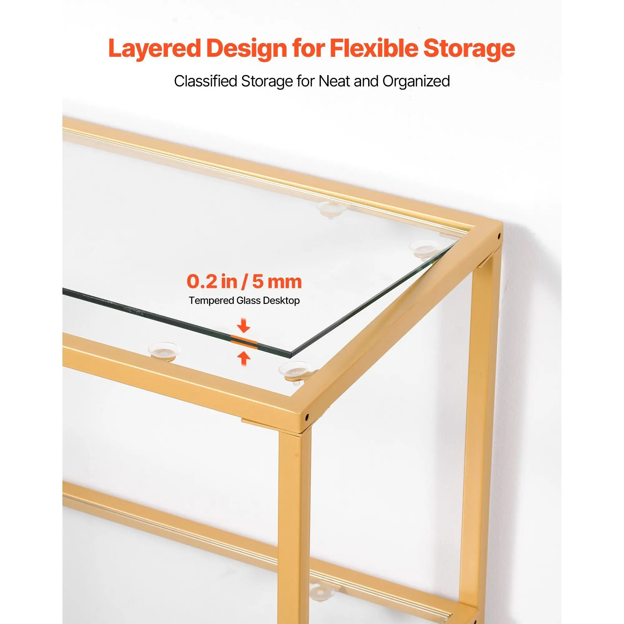 Elvarenae Aurelia Glass Console Table — product detail