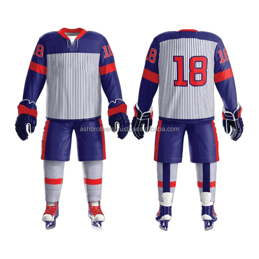 Polyester Design Printing Custom Hockey Uniform Set Men Training