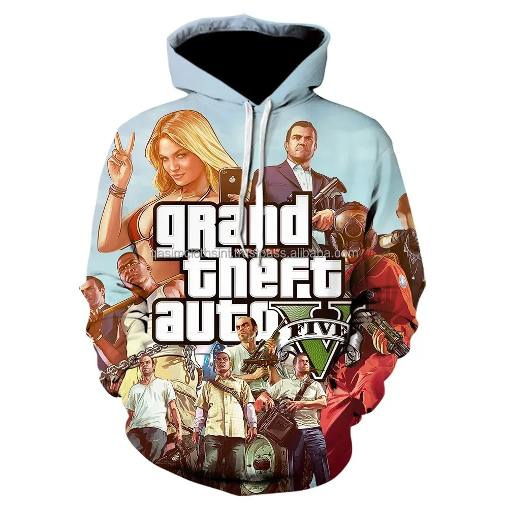 Grand Theft Auto 3d Print Game Gta 5 Hoodies Sweatshirts Men Women 
