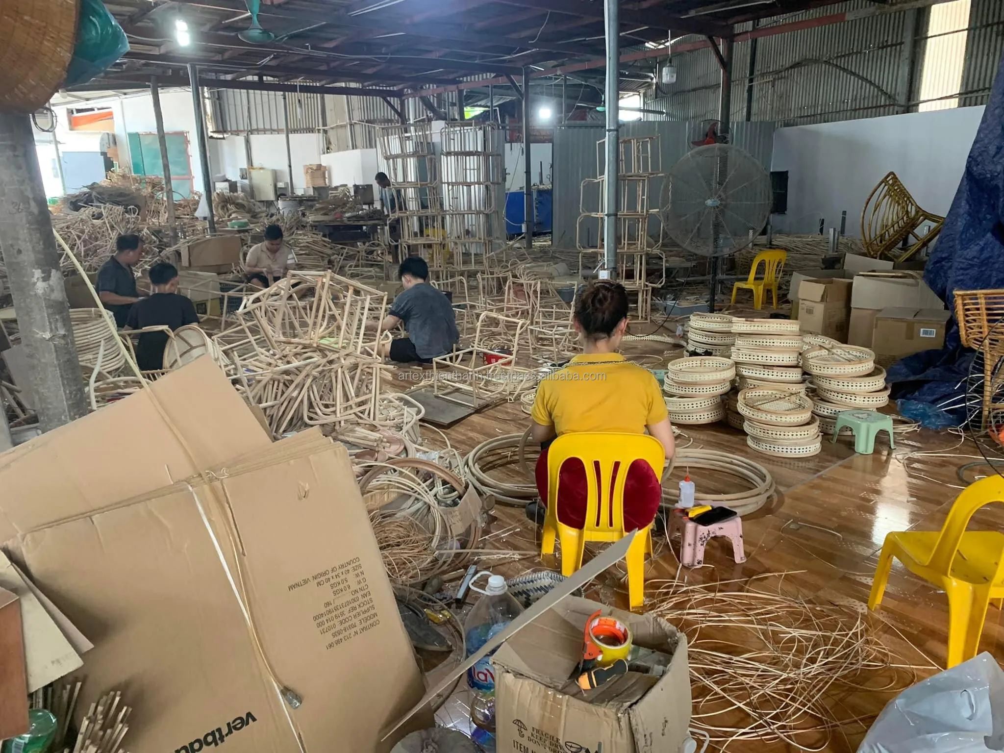 New Design Rectangle Natural Scalloped Rattan Scalloped Breakfast Tray