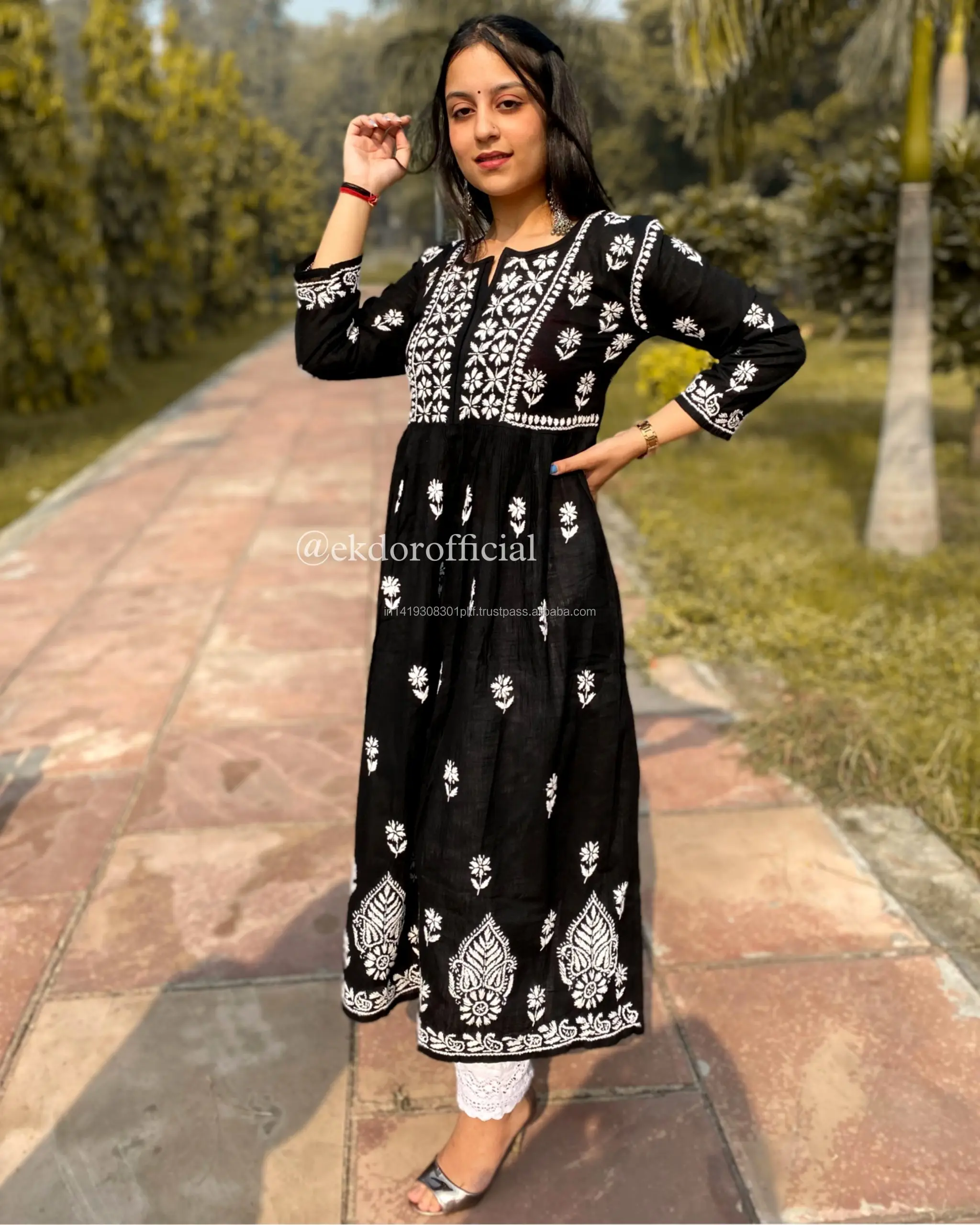 Most Beautiful Office Wear Cotton Rayon Printed Ladies Wear Kurti With ...