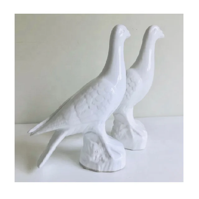 Premium Quality White Color Pigeon Shape Figurine in Negotiable Price