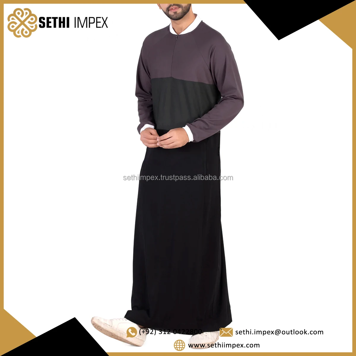 Men's Clothing Fashion Caftan Abaya Man Muslim Clothes Male Jubba Thobe ...