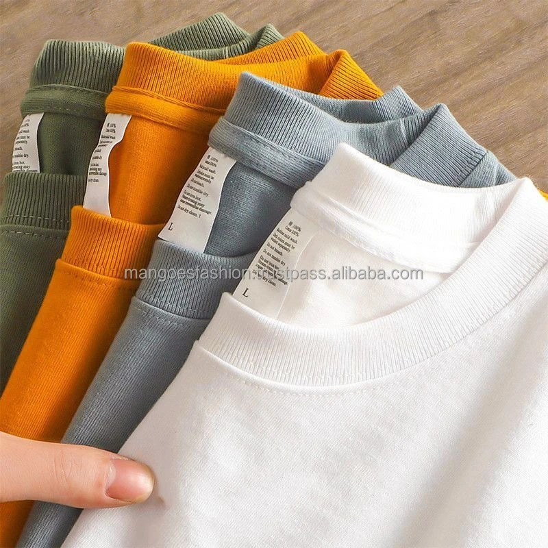 Custom Your Brand Logo DTG Printing Polyester/Cotton Canvas Men's Formal Luxury T-Shirt Turtleneck Collar High Quality