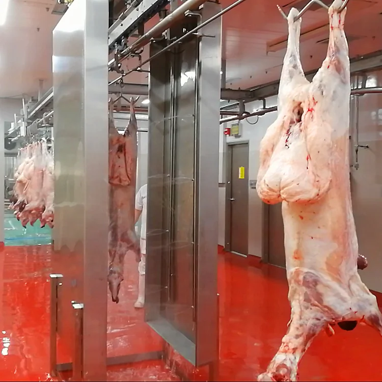 Sheep skin peeling machine for goat slaughterhouse, efficient lamb skin removal equipment