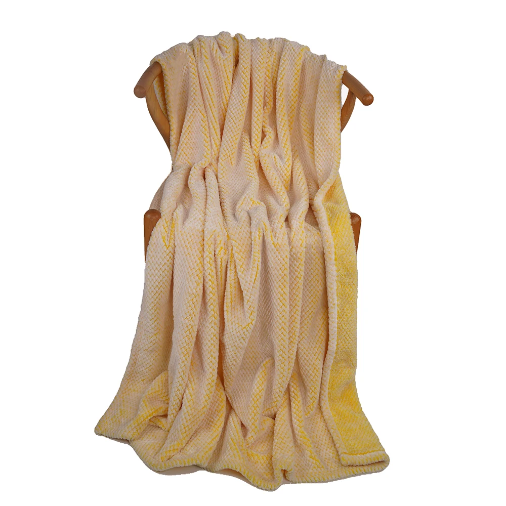 Soft Luxury Back Printed Pineapple Grid Flannel Fleece Throw Blanket For Winter Buy Soft