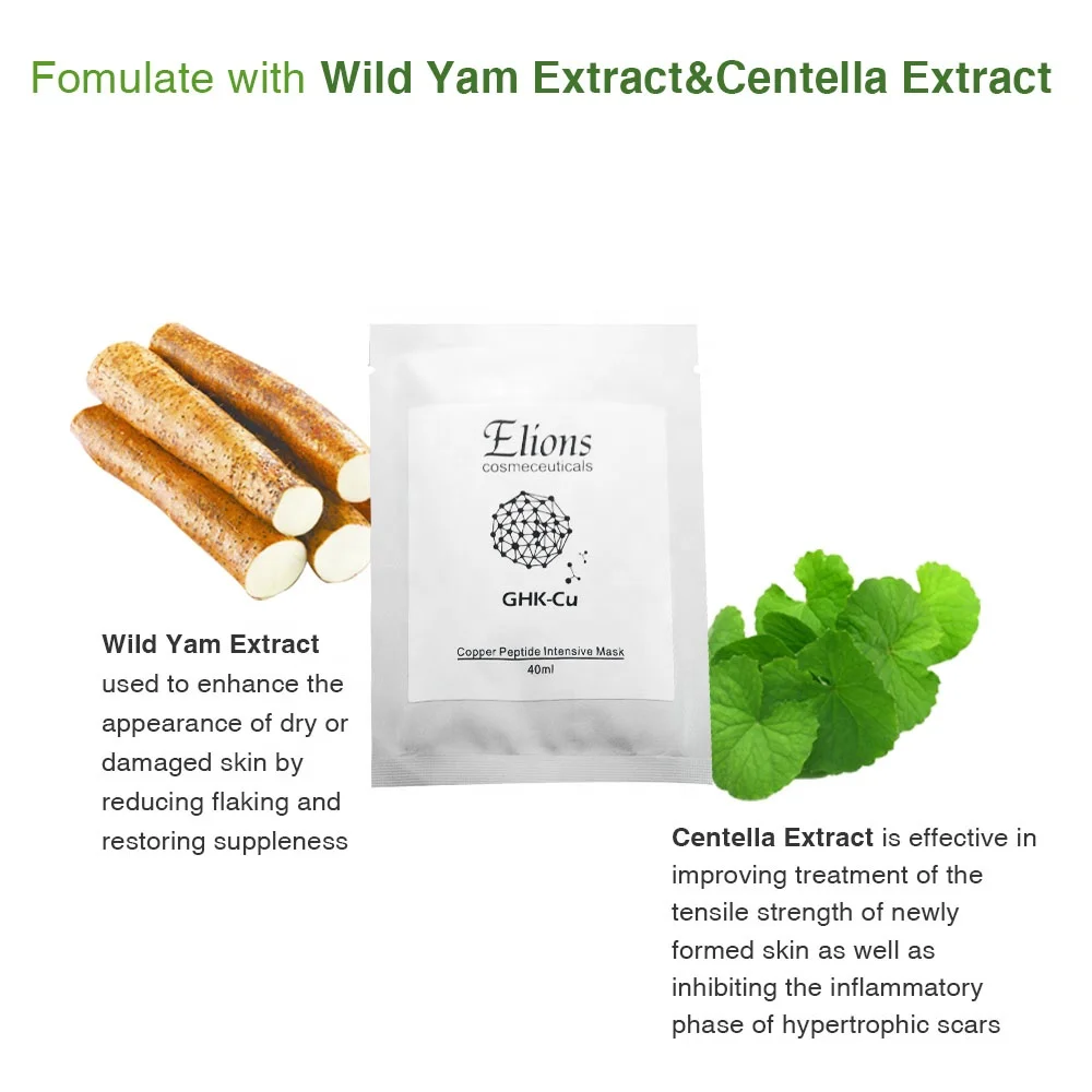 glutathione and skin Facial GHK Cu Copper Peptides Sheet Peel Moisturizer Anti-Wrinkle Whitening  Firming Nourishing Increases Collagen Smoother Skin