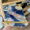 Deep Ocean Blue, White, and Clear Resin