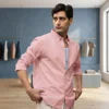 Pink colour full sleeve shirt