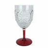 Clear with red bottom