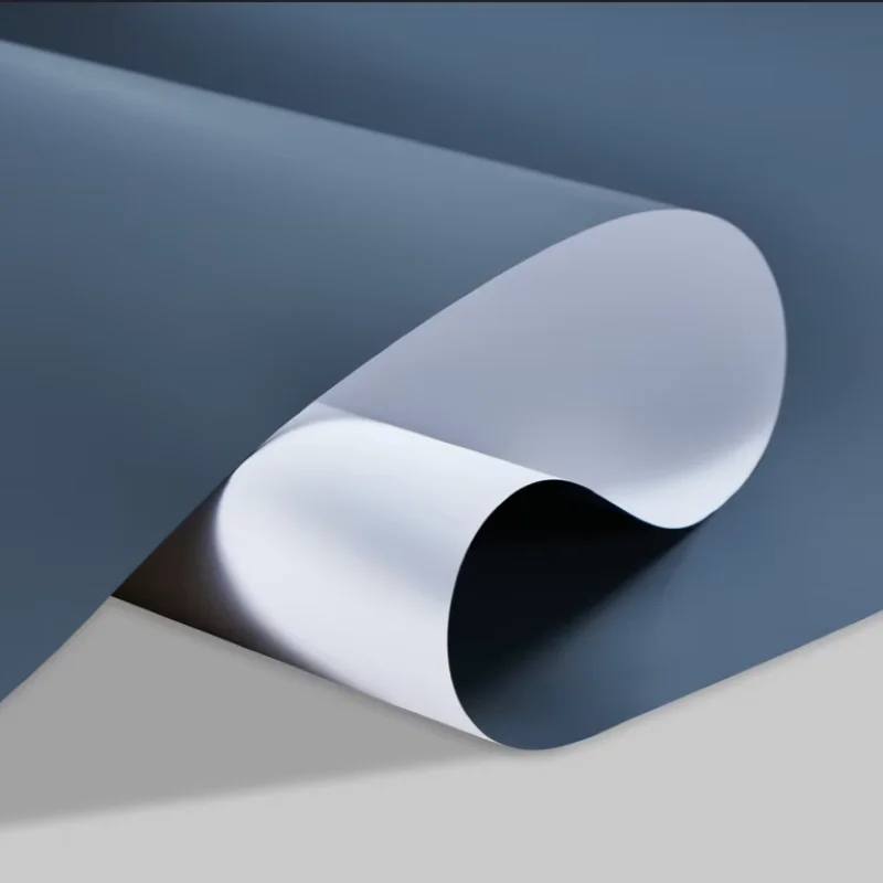 Eco-friendly PET Banner Material with Gray Back Wholesale Manufacturer, Custom Size for Roll-up Pop-up Display Stands
