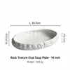 14 inch oval stone rim plate