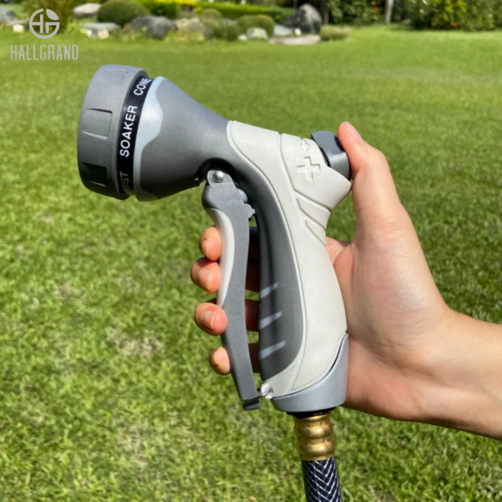 7 Patterns Front Pull Lever Garden Water Spray Gun  Hose Nozzle Sprayer Water Nozzle Spray Metal Water Gun