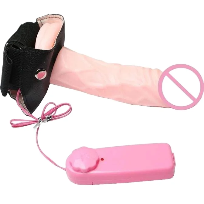 Realistic Silicone PVC Penis Dildo with Belt & Vibrator Hollow Strap-On Sex Toys for Men for Use in Kerala India