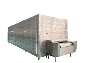 Tunnel blast freezer for meat processing - quick freezing, stainless steel, energy-saving design