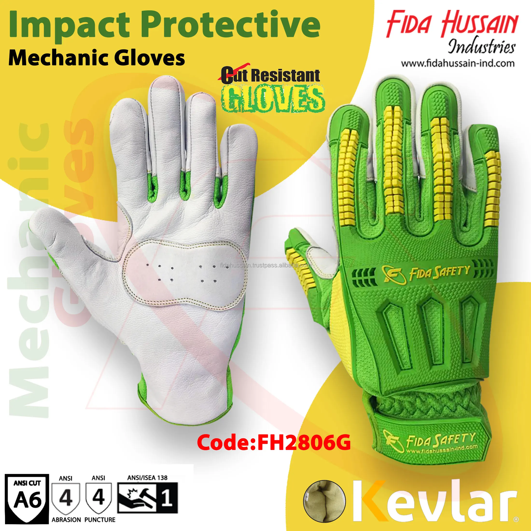 Fida Hussain Impact Protective Mechanic Gloves For Oil And Gas Field
