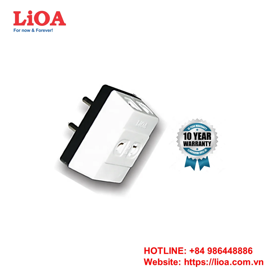 High Quality LiOA Triple Outlets Adapter with Round Phi5 Pin Plug-ON3NC5 Made in Vietnam