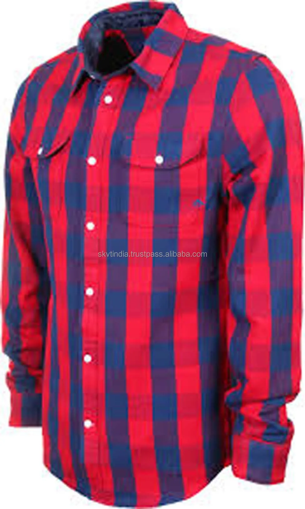 Flannel Shirt Long Sleeve Hot Sale Woven Plaid Custom Design Flannel