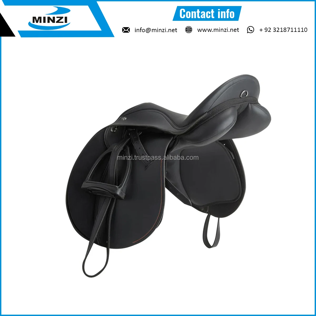 High Quality Premium Heavy Duty Cowboy Leather Horse Saddle With Tack