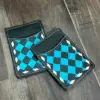 Black & Turquoise Checkered