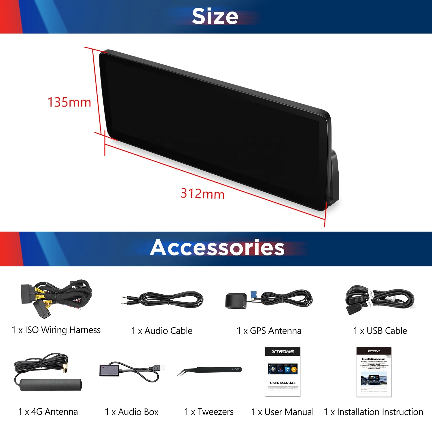 XTRONS 12.3 Inch Android 13 64G Car Stereo for BMW F30 F31 F32 F33 F34 F35 F36 Navigation GPS Carplay Screen Android Auto Radio