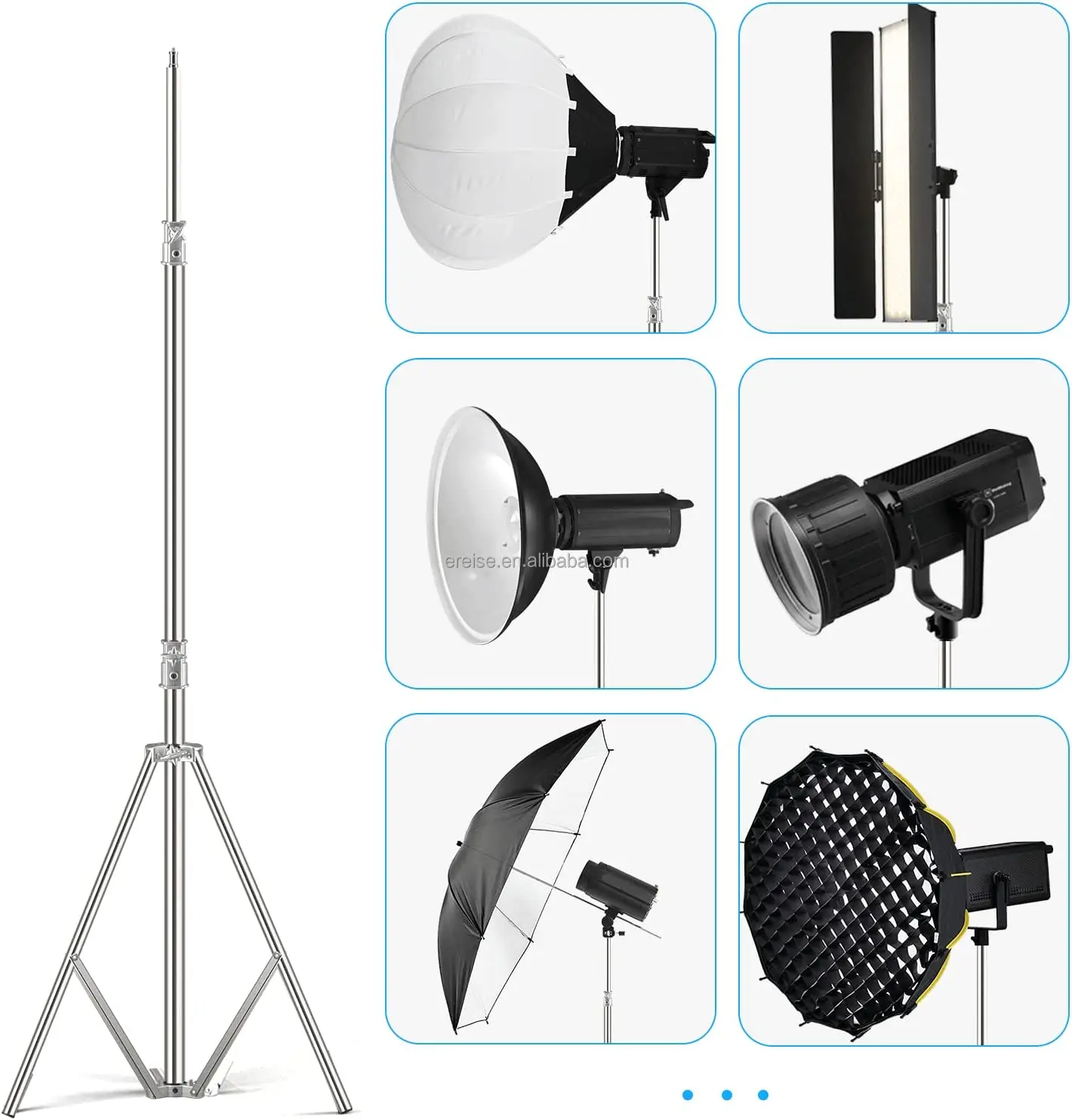 2.8m Stainless Steel Photo Heavy Duty Video Studio Tripod Strong