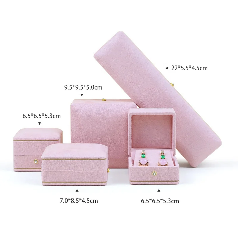 Crown Fillet Custom High Quality Blue pink White Pu Leather Jewelry Gift Box Ring Pendant Necklace Jewellery Packaging Boxes