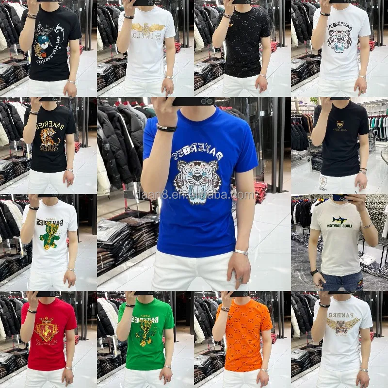 Wholesale O Collar Men's Tshirt Pure Cotton Fabric Tshirt Fashion