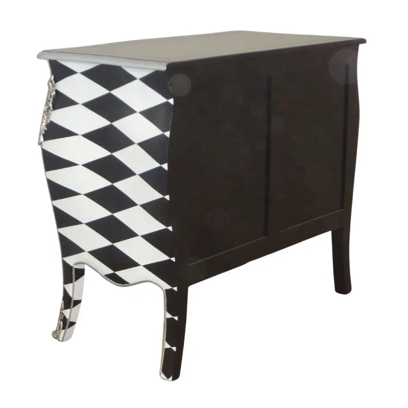 Репродукция под старину черно-белый клетчатый шкаф Bombay с ящиками дизайн для мебели во французском стиле мебель спальни