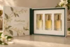 ivory linen, antique gold and forest green