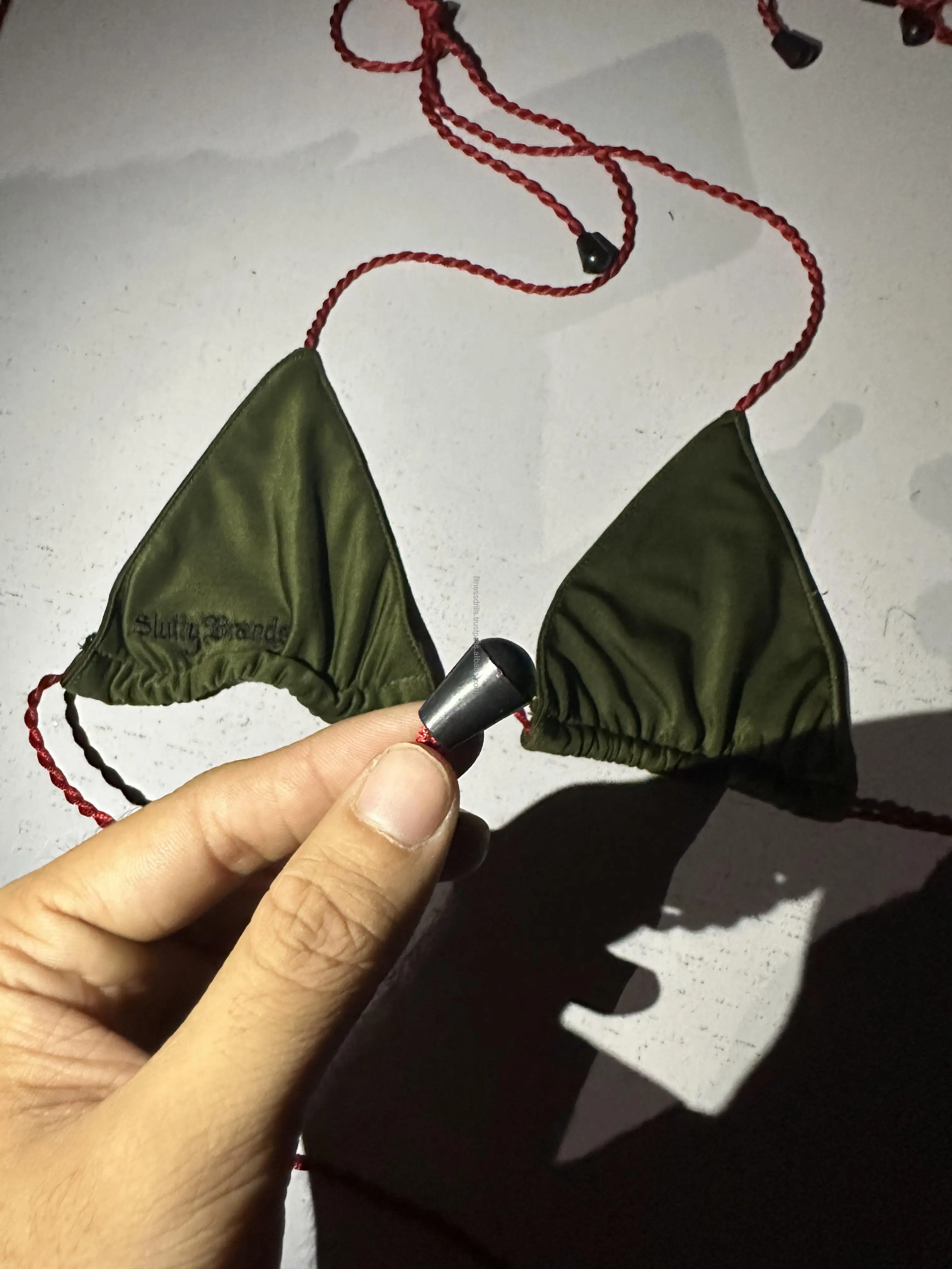 Custom Fitness Sexy Swimsuit Women 2 Piece Micro Mini Army Green Bikini ...