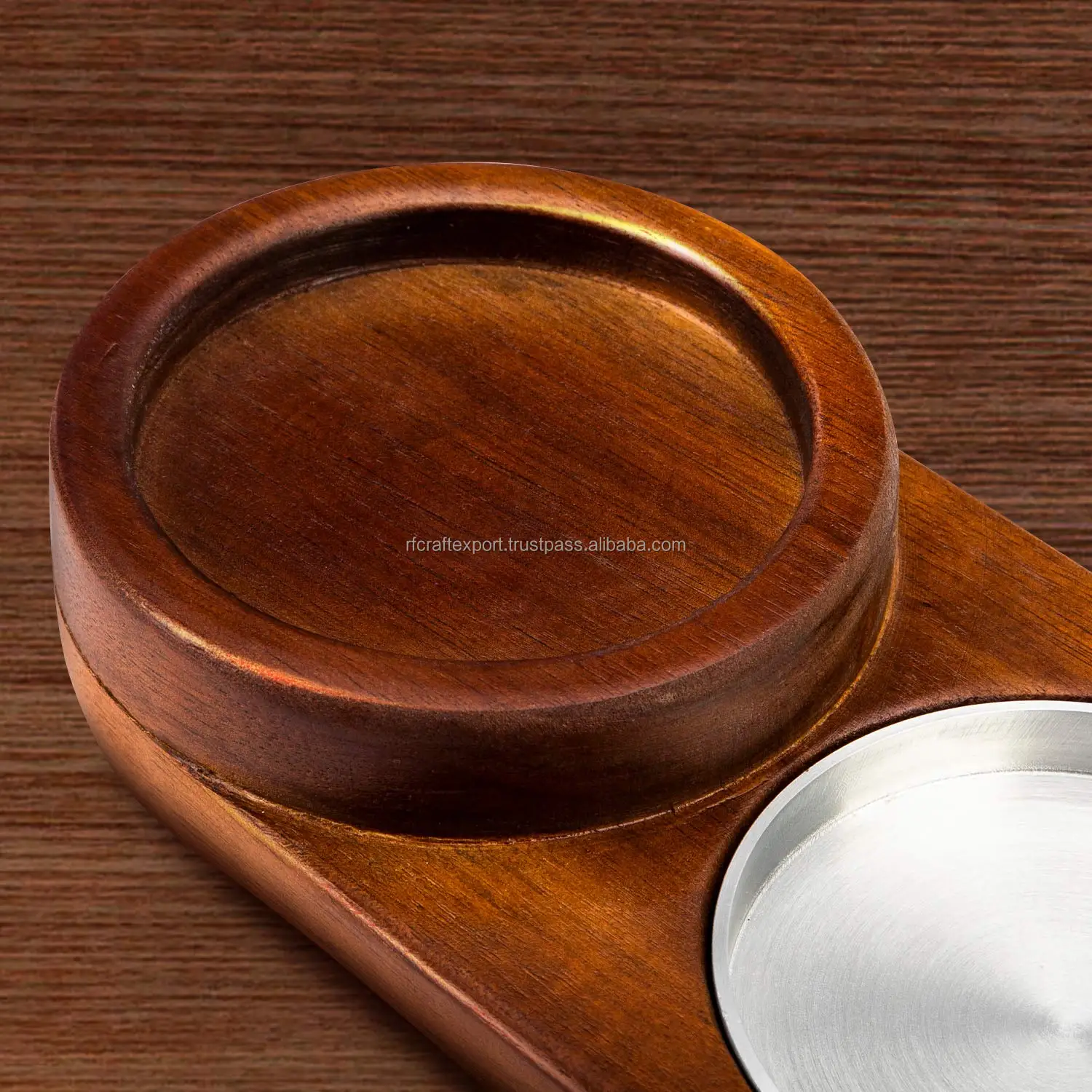 Wooden Metal Cigar Ashtray Set With Cigar Cutter And Punch Foldable Travel Cigar Holder For Bar