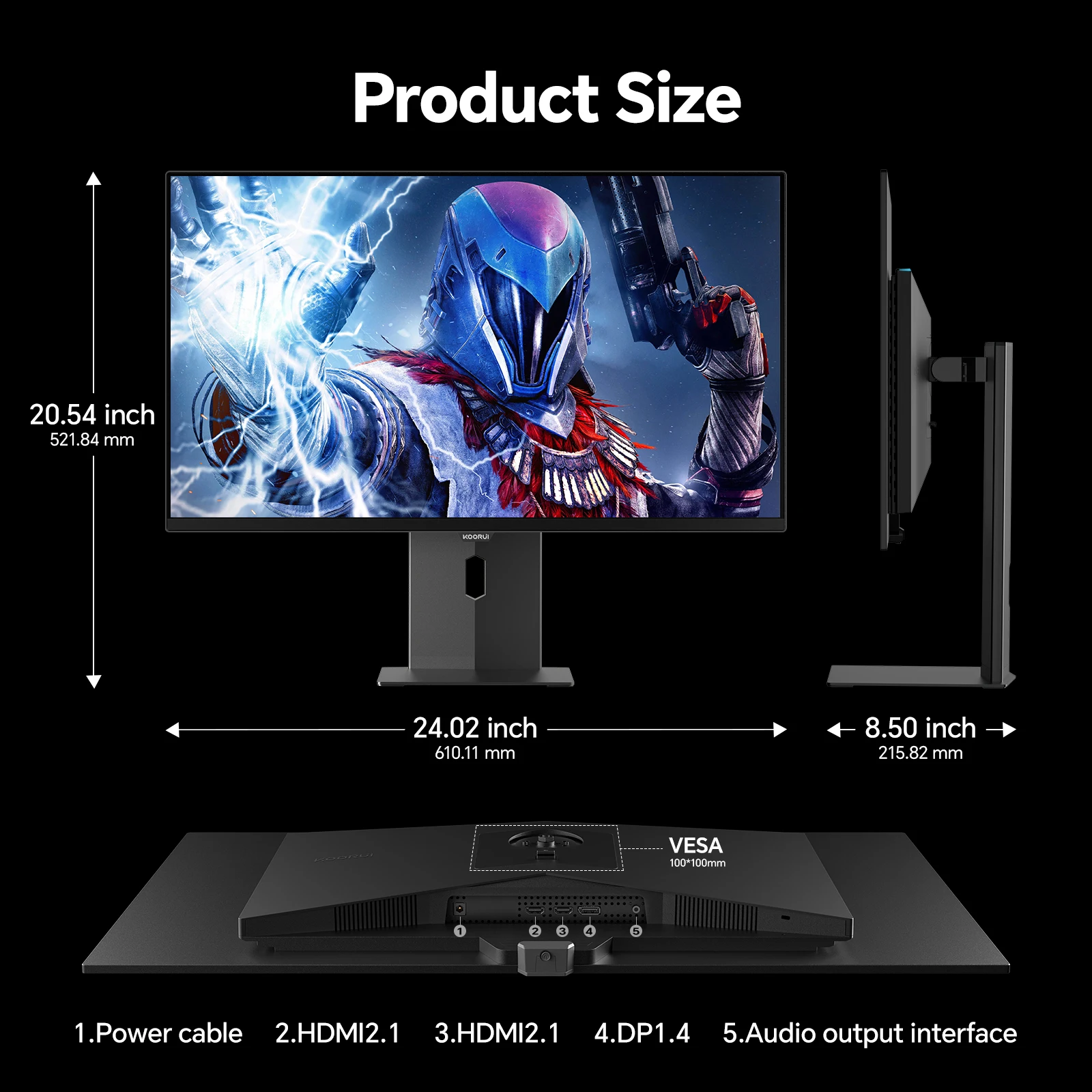 Koorui S2721XO Gaming Monitor - 27 Inch OLED 2K 240hz