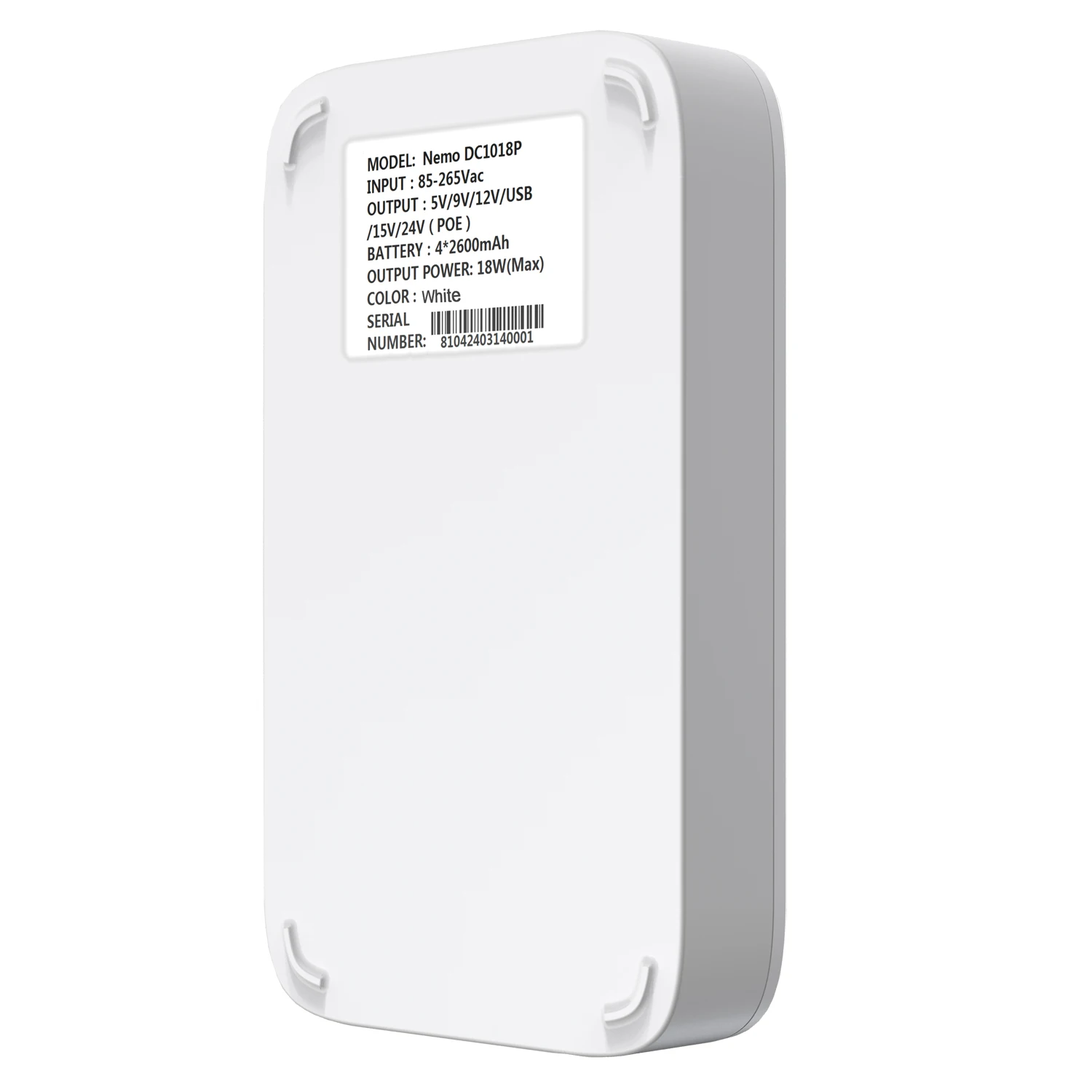 Adjustable Voltage DC UPS 5V 12V 24V for Office Home Network Equipment and Security System