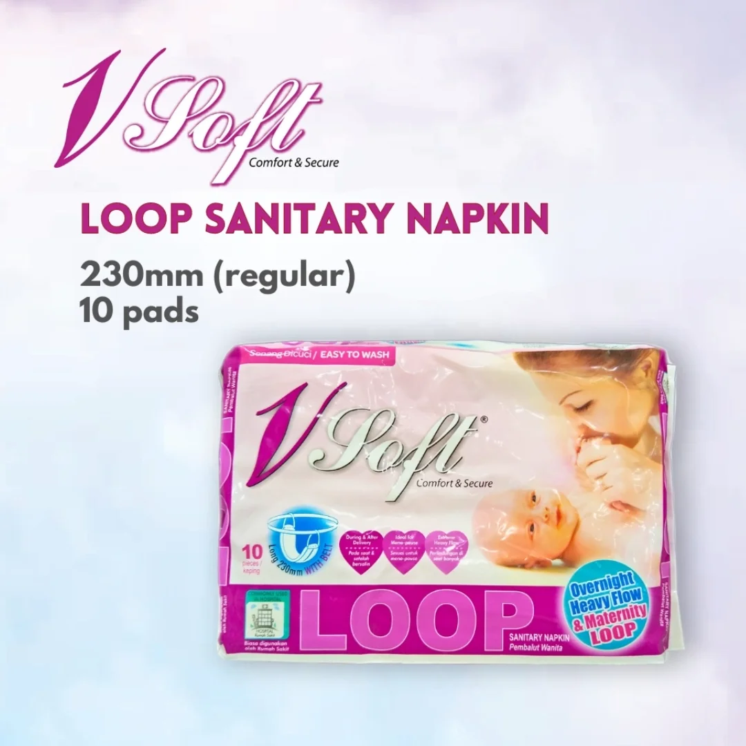 Vsoft Sanitary Napkin Loop Wingless And Disposable Sanitary Napkin Used