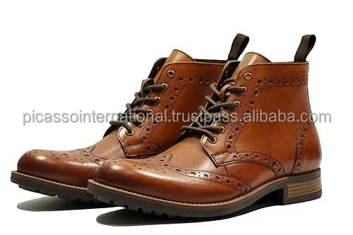 Exclusive Range Trendy Design Genuine Leather Ankle Boots Customized Logo Formal Casual Wear Oxford High Quality Exported