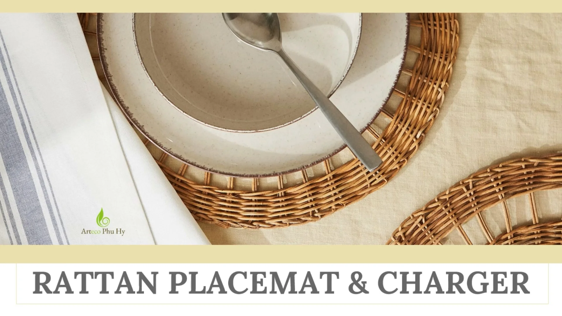 Vietnam New Arrivals Bamboo Cane Rattan Placemats Handcrafted Durable Rattan bing Placemat