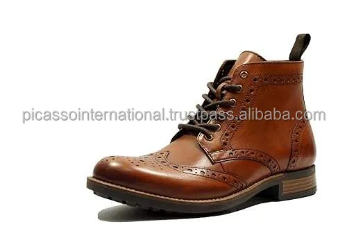 Exclusive Range Trendy Design Genuine Leather Ankle Boots Customized Logo Formal Casual Wear Oxford High Quality Exported