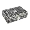 Black floral inlay