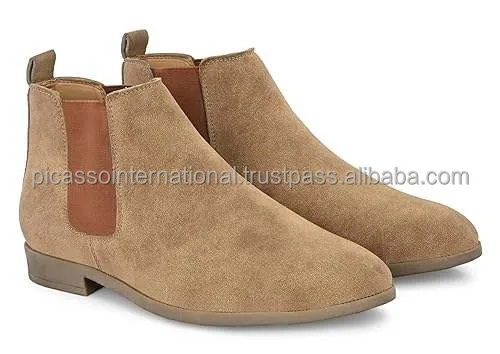 High Quality Best Selling Customized Logo Modern Design Men's Smart Casual Wear 100% Swede Leather Classic Ancle Boot