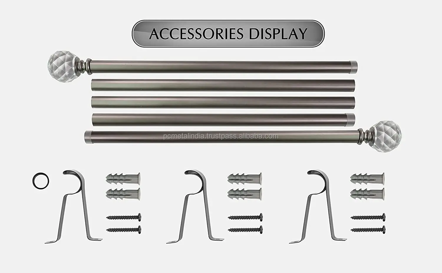 High Quality Living Room Curtain Rod Stainless Steel Telescopic Curtain