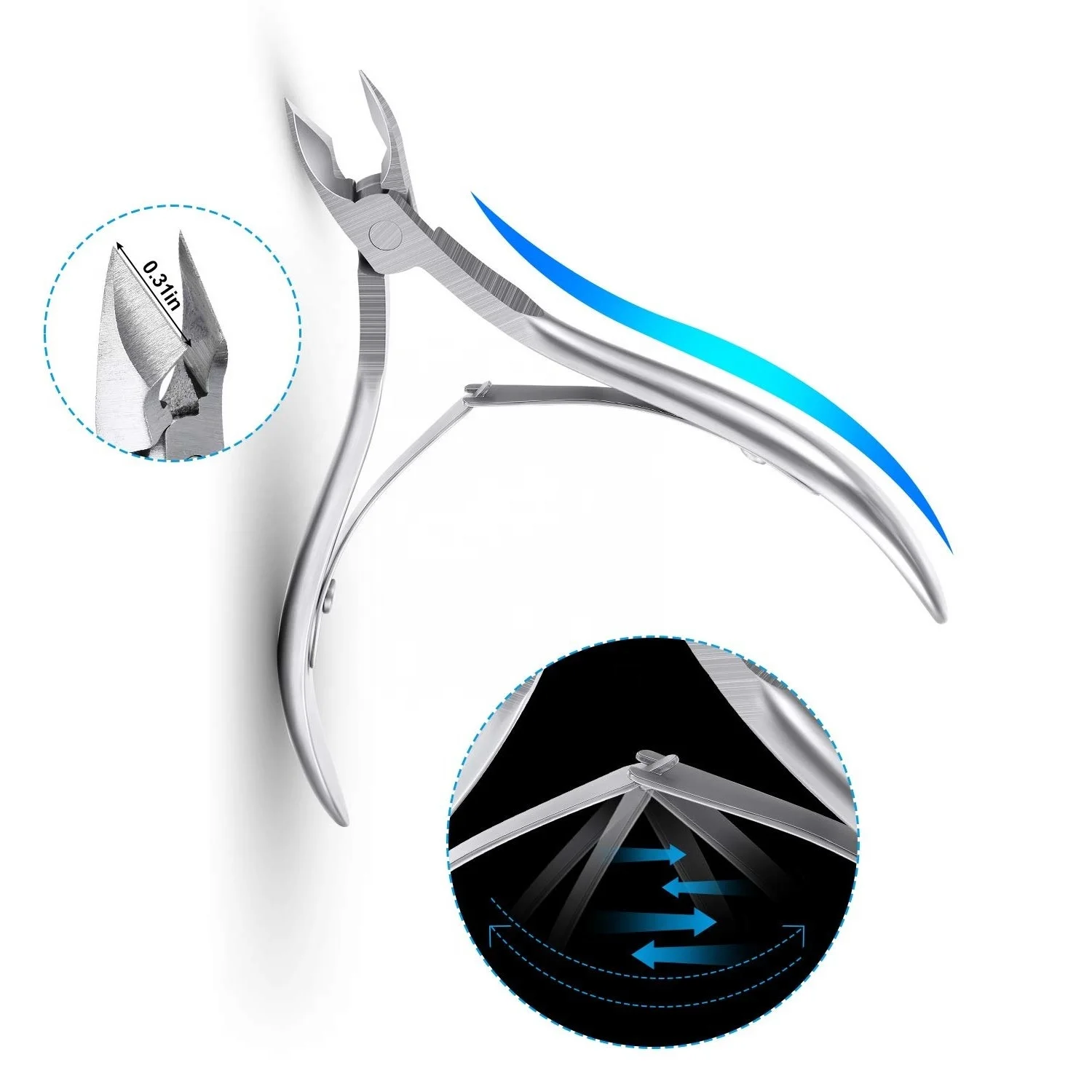 High Quality Stainless Steel Nghia Cuticle Nipper Manicure & Pedicure Tools for Dead Skin Removal Foot and Nail Care