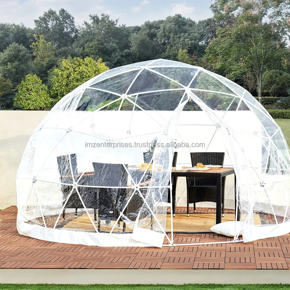 Pvc Glamping Geodesic Tent Dome Piece Customized Cotton Canvas ...