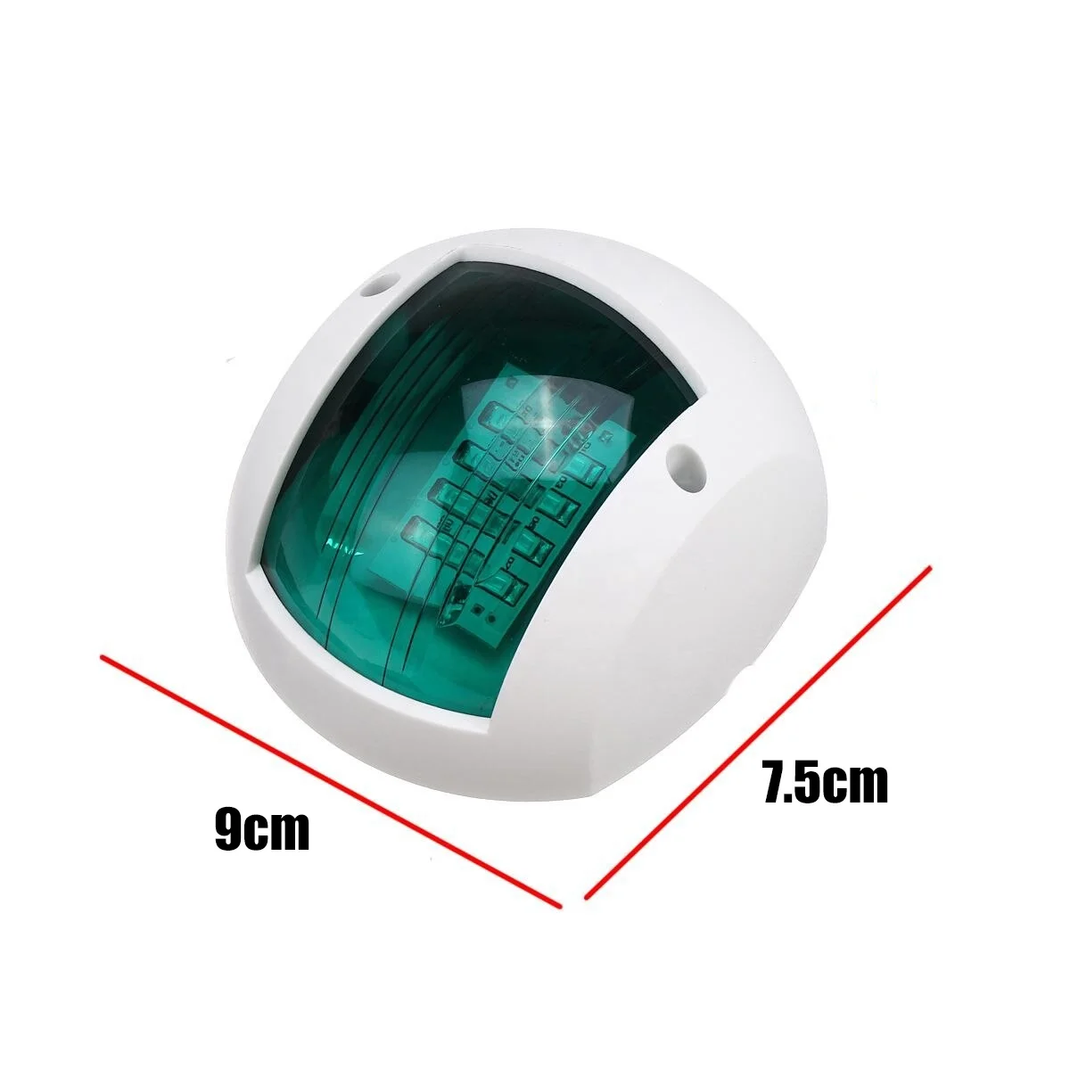 Ronyme Feu De Navigation LED Pour Bateau – Rouge/vert, 9.9x7.7x4.4 Cm, Polypropylène, étanche