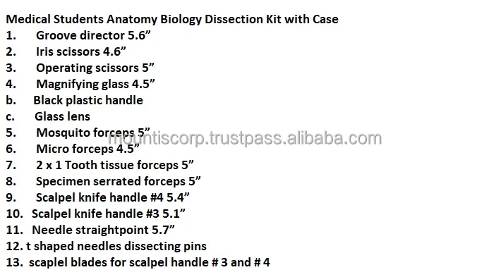 Medical Students Anatomy Biology Dissection Kit - CE Certified