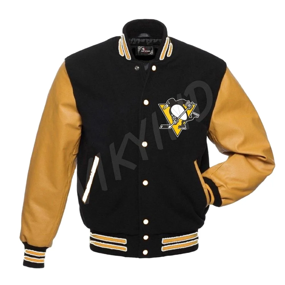 Pittsburgh Steelers Poly Twill Varsity Jacket - Black/Yellow