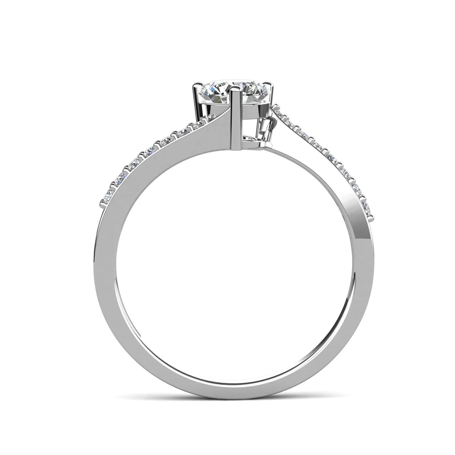 Nickel Free Hypoallergenic 925 Sterling Silver Engagement Ring