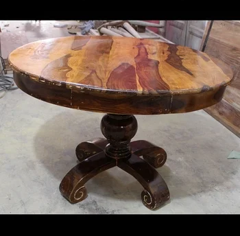 Antique Style Carved Wood Tables Dining Round Dining Table Beautiful Look For Dinning Room Living Room Bar Cafe