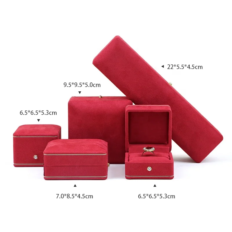 Crown Fillet Custom High Quality Blue pink White Pu Leather Jewelry Gift Box Ring Pendant Necklace Jewellery Packaging Boxes
