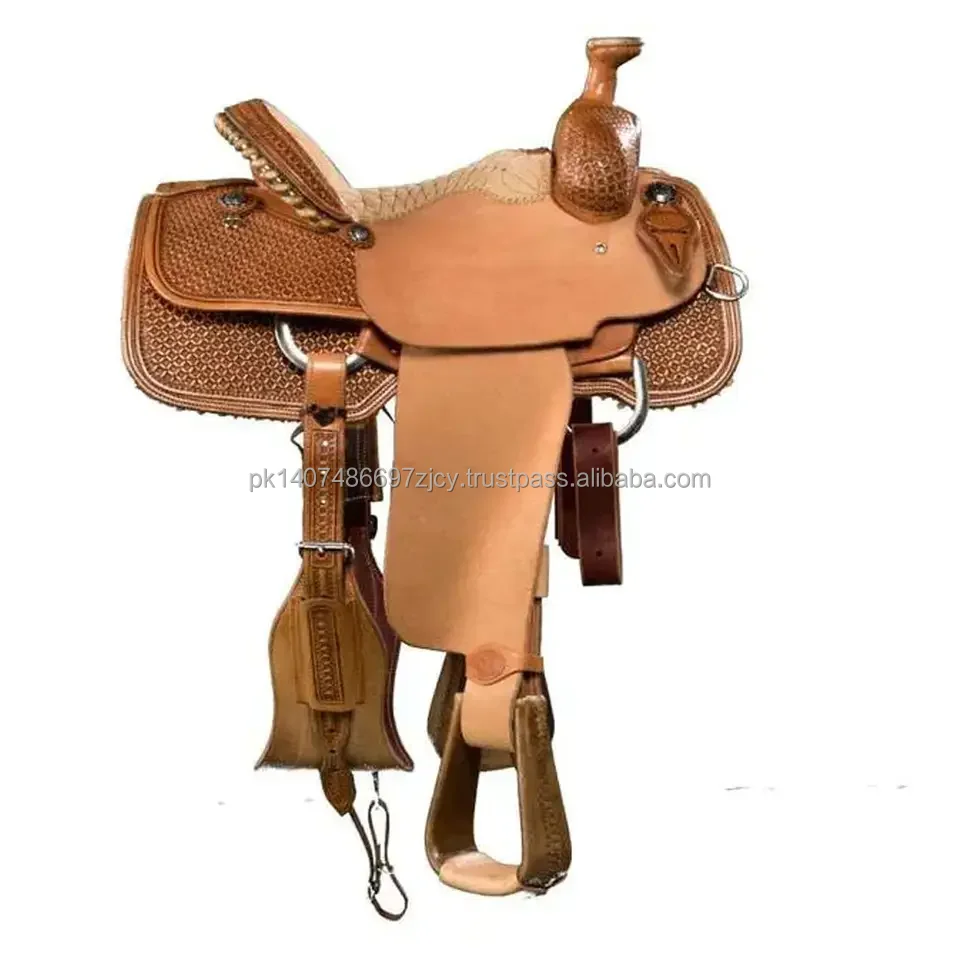 100 Genuine Leather Made Horse Saddle Western Saddle Comfortable